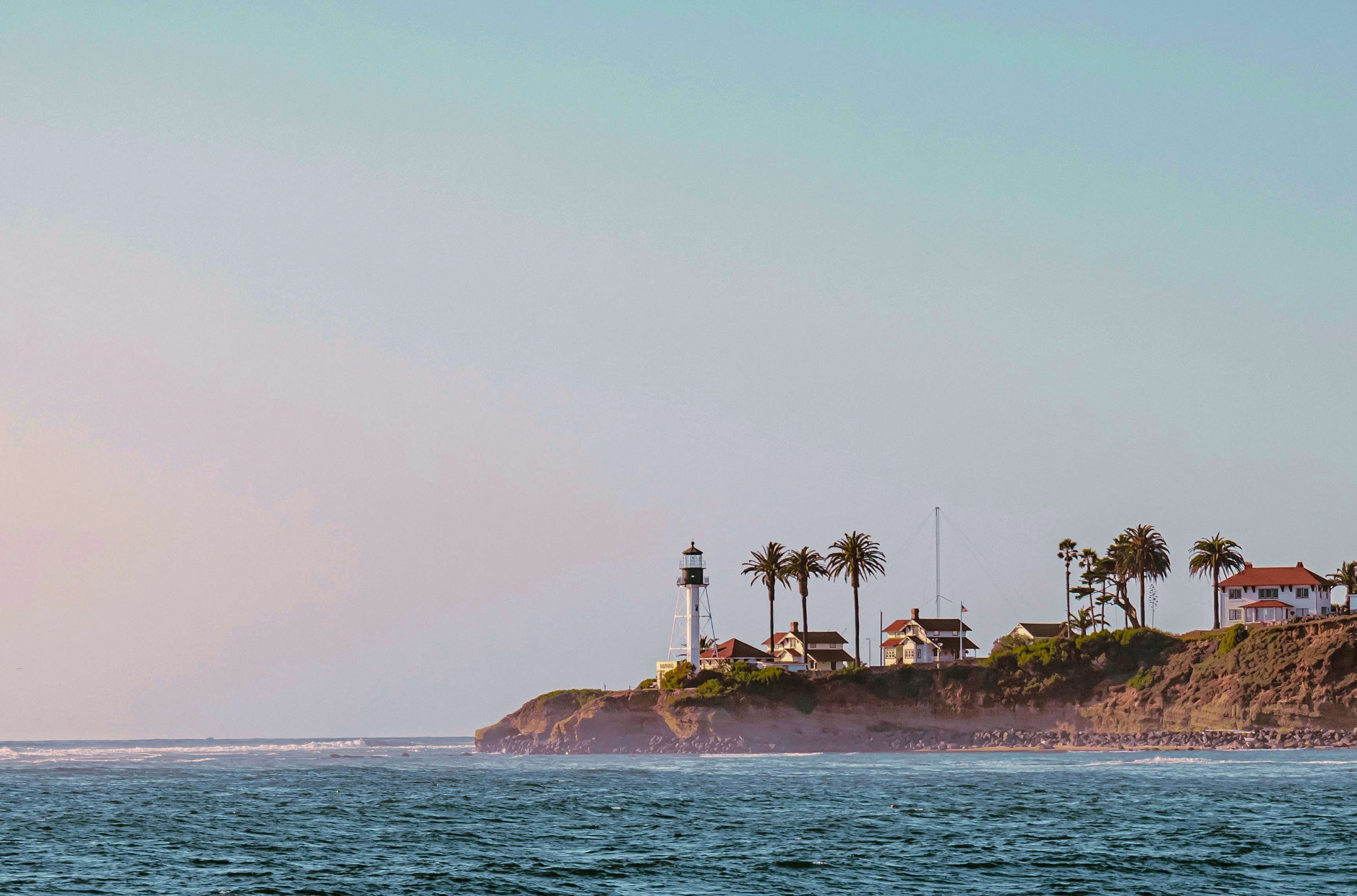 Seaport coast background